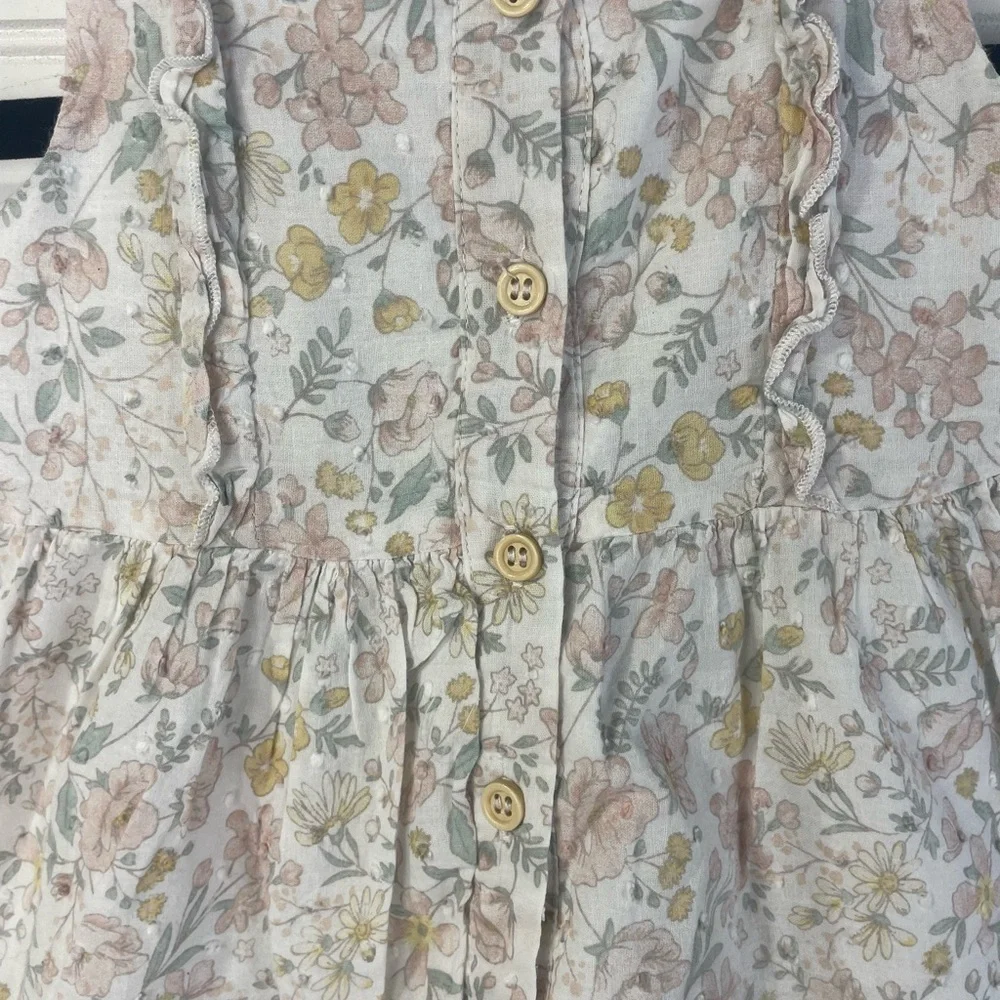 Catherine Malandrino Floral Tiered Sleeveless Button Front Dress 18month-2T - Picture 10 of 10
